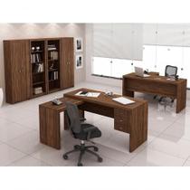 Conjunto Escritorio Completo 06 Peças Cj27 Nogal Nogal Conjunto Escritorio Completo 06 Peças Cj27 Nogal Nogal