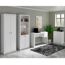 Conjunto Escritorio Completo 4 Peças Cj6 Branco Branco
