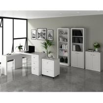Conjunto Escritorio Completo 5 Peças CJ2 Branco Tecno Mobili Conjunto Escritorio Completo 5 Peças CJ2 Branco Tecno Mobili