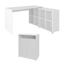 Conjunto Escritório Home: Escrivaninha 6078 + Balcão 5675 Conjunto Escritório Home: Escrivaninha 6078 + Balcão 5675