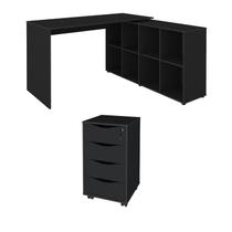 Conjunto Escritório Home: Escrivaninha 6079 + Gaveteiro 5671