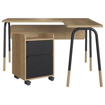 Conjunto Escritorio Home Office 2 Peças 28001X27998 Nero Hanover Artesano Conjunto Escritorio Home Office 2 Peças 28001X27998 Nero Hanover Artesano
