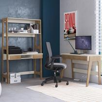 Conjunto Escritório Home Office Primazzia 02 Peças Escrivaninhas com Estante Carvalho Mel Off White Conjunto Escritório Home Office Primazzia 02 Peças Escrivaninhas com Estante Carvalho Mel Off White