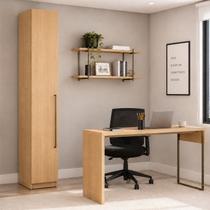 Conjunto Escritório Industrial 100% MDF com Armário Alto 240cm e Escrivaninha Yescasa Conjunto Escritório Industrial 100% MDF com Armário Alto 240cm e Escrivaninha Yescasa