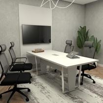 Conjunto Escritório Mesa 2m Caixa Tomada e Painel TV CZ F5 Conjunto Escritório Mesa 2m Caixa Tomada e Painel TV CZ F5