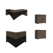 Conjunto Escritório: Mesa + Balcão Atendimento + Balcão 2x Conjunto Escritório: Mesa + Balcão Atendimento + Balcão 2x