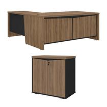 Conjunto Escritório: Mesa Chefia 6221 + Balcão 6353 Conjunto Escritório: Mesa Chefia 6221 + Balcão 6353