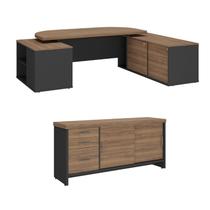 Conjunto Escritório: Mesa Presidente 6362 + Balcão 6177 Conjunto Escritório: Mesa Presidente 6362 + Balcão 6177