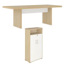 Conjunto Escritório: Mesa Reunião 6199 + Armário 6207 Conjunto Escritório: Mesa Reunião 6199 + Armário 6207