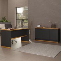 Conjunto Escritório Office Mesa e Buffet Berlin ViaNossa Conjunto Escritório Office Mesa e Buffet Berlin ViaNossa