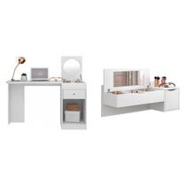 Conjunto Escrivaninha com Espelho Capricho e Penteadeira Camarim com Espelho Rouge Espresso Móveis