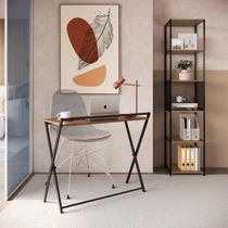 Conjunto Escrivaninha e Estante 2 peças Mel Placa e Ponto