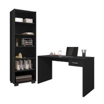Conjunto Escrivaninha e Livreiro Eloise Preto Trama Conjunto Escrivaninha e Livreiro Eloise Preto Trama