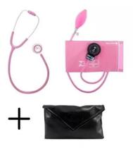 Conjunto Esfigmomanômetro + Estetoscópio ROSA Garantia BIC