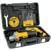 Conjunto Esmerilhadeira de 4.1/2", 750 W e Furadeira de 1/2", 710 W, 127 V~, com Jogo de Brocas e Disco, EFV 751, Vonder OstenVonder Conjunto Esmerilhadeira de 4.1/2", 750 W e Furadeira de 1/2", 710 W, 127 V~, com Jogo de Brocas e Disco, EFV 751, Vonder OstenVonder