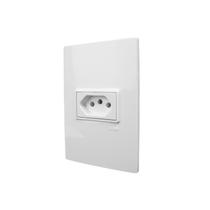 Conjunto Espelho 4X2 com 1 Tomada 20A 250V Horizontal Linha Vivaz Ilumi - 78141 Conjunto Espelho 4X2 com 1 Tomada 20A 250V Horizontal Linha Vivaz Ilumi - 78141