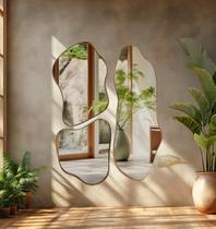 Conjunto Espelho de Parede Organico Slim Conjunto Espelho de Parede Organico Slim