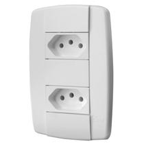 Conjunto Espelho Monobloco 4x2 com 2 Tomadas Separadas 10A 250V~ Linha LEV Ilumi - 87120