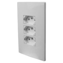 Conjunto Espelho Monobloco 4x2 com 3 Tomadas 10A 250V Linha i9 Ilumi - 94123