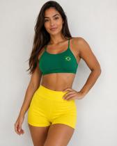 Conjunto esporte top frente unica e shortinho