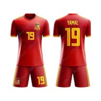 Conjunto Esportivo Infantil De Secagem Rápida Camisa Da Seleção Espanhola Número 29 Yamal Novo 2025