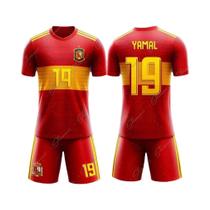 Conjunto Esportivo Infantil De Secagem Rápida Da Seleção Espanhola, Camisa Número 29 Yamal, Novo