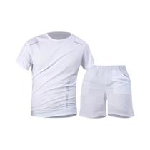 Conjunto Esportivo Masculino Preto De Secagem Rápida E Respirável De 2 Peças Para O Verão: Camiseta