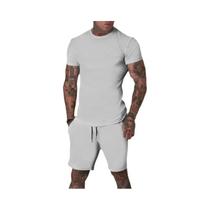 Conjunto Esportivo Masculino Verão - Camiseta e Shorts Respiráveis e Elegantes