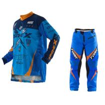 Conjunto Esportivo Motocross Pro Tork Trilha Insane X Completo Camisa Calça Enduro