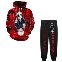 Conjunto esportivo Volrath Jujutsu Kaisen Moletom com capuz e calça de moletom Conjunto esportivo Volrath Jujutsu Kaisen Moletom com capuz e calça de moletom