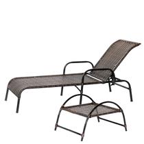 Conjunto Espreguiçadeira Esteira Catar com Mesa de Centro