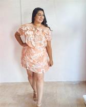 Conjunto estamapado plus size de blusa ciganinha e shorts saia Conjunto estamapado plus size de blusa ciganinha e shorts saia