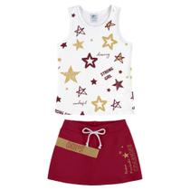 Conjunto Estampa Estrela Metalizada Alenice Menina Conjunto Estampa Estrela Metalizada Alenice Menina