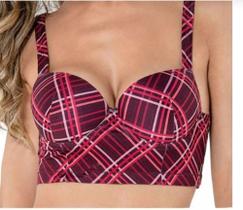 Conjunto Estampa Xadrez DeMillus 53129 (GR) + 67129(tam 50)