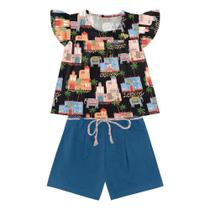 Conjunto Estampado Blusa e Short - Playgroung - Playground