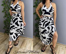 Conjunto Estampado branco e preto Conjunto Estampado branco e preto