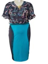 ConJunto Estampado Plus Size Promoção Kauly Saia Moda Evangelica 2050