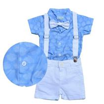 Conjunto Estampado suspensorio Infantil Original Alfa Branco