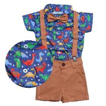 Conjunto Estampado suspensorio Infantil Original Alfa Caramelo