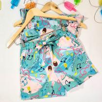 Conjunto Estampado Verde Musical