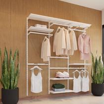 Conjunto Estante Cremalheira Comac 3 Estantes 7 Prateleiras 186x200 cm