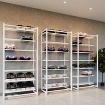 Conjunto Estante de Aço Central com 7 Prateleiras de Cremalheira Em Tela 94 cm Comac