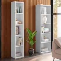 Conjunto Estante Livreiro 4 Prateleiras Julia Ruby Branco Conjunto Estante Livreiro 4 Prateleiras Julia Ruby Branco