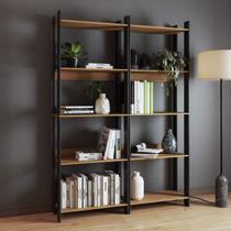 Conjunto Estantes para Escritório 10 Prateleiras 2 Peças BRV Móveis Conjunto Estantes para Escritório 10 Prateleiras 2 Peças BRV Móveis