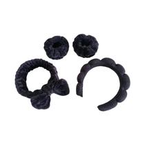 Conjunto Estiloso De 4 Peças De Faixas De Cabelo Para Lavagem, Scrunchies, Pulseiras De Spa Para Conjunto Estiloso De 4 Peças De Faixas De Cabelo Para Lavagem, Scrunchies, Pulseiras De Spa Para