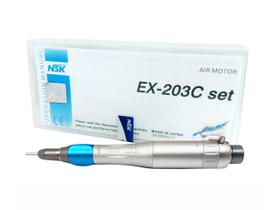 Conjunto ex203c micro motor pneumatico peca reta e contra angulo nsk