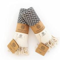 Conjunto exclusivo de toalhas de mão Madamelique de 2 45x100cm pretas