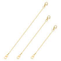 Conjunto extensor de colar Bremorou Gold em aço inoxidável (7/9/12 cm)