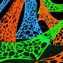 Conjunto externo Glow Spider Web Decoration YHFUISK de 700 pés quadrados