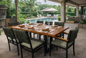 Conjunto externo náutica 8 cadeiras Elegance Solare-verde pt Conjunto externo náutica 8 cadeiras Elegance Solare-verde pt